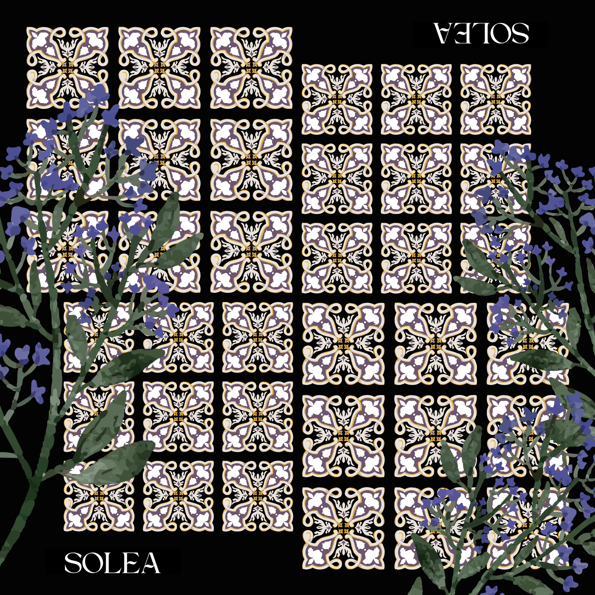 Amalfi Lavender Satin Scarf