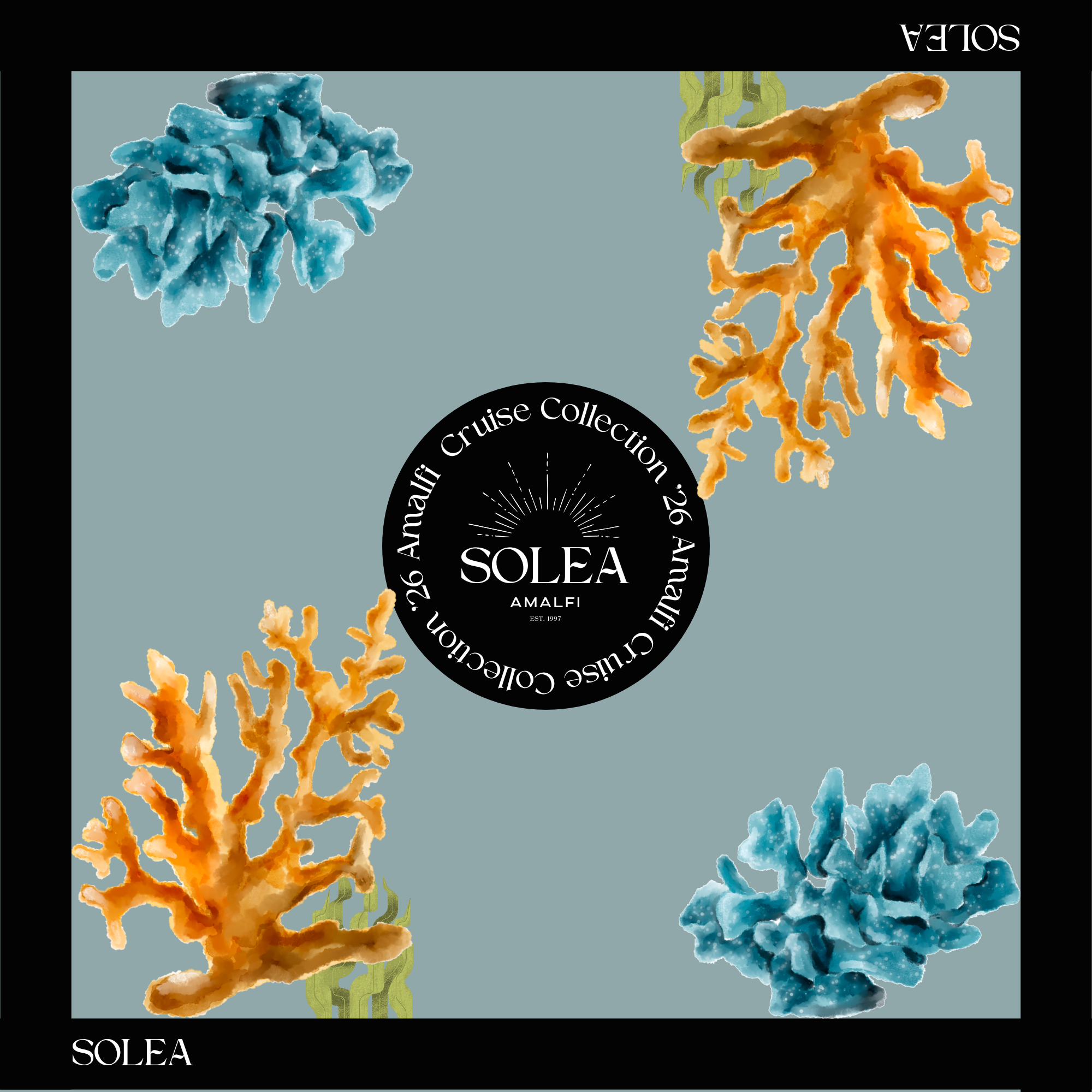 Coral Cruise '26 Satin Scarf