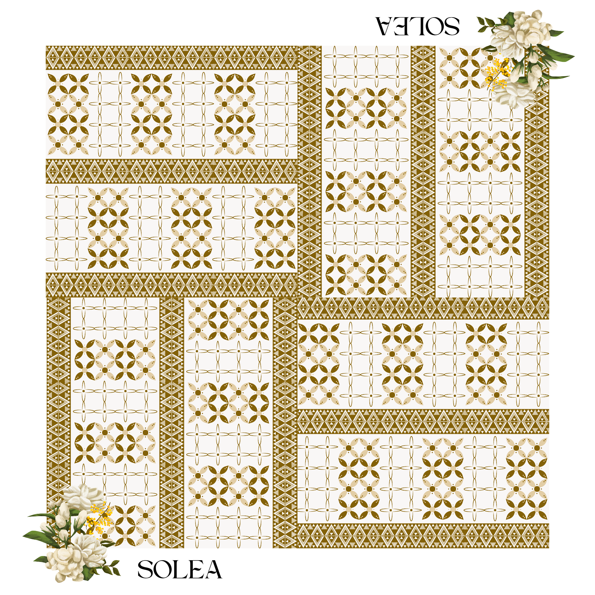 Amalfi Blossom Satin Scarf