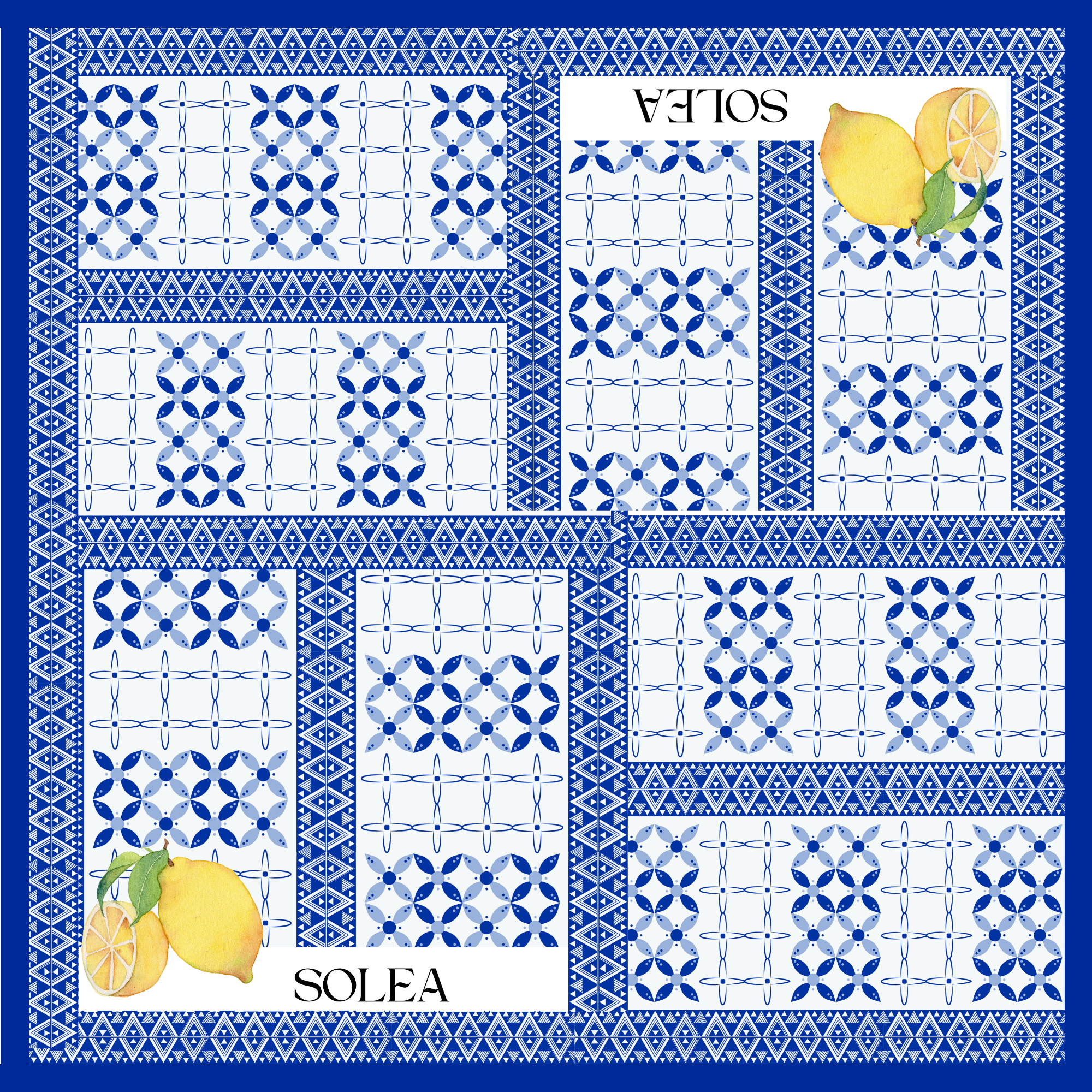 Amalfi Lemon Satin Scarf