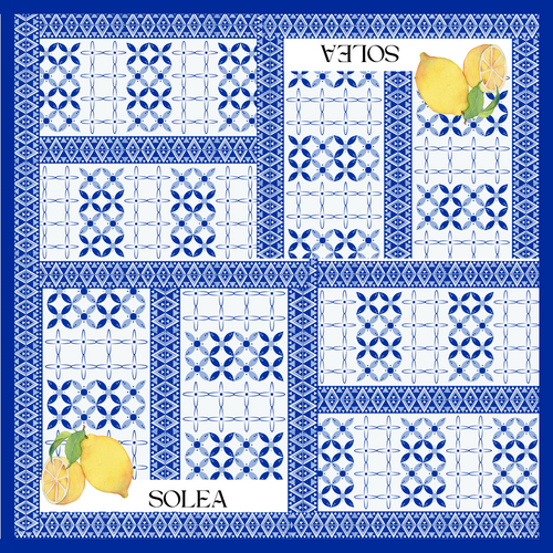 Amalfi Lemon Satin Scarf